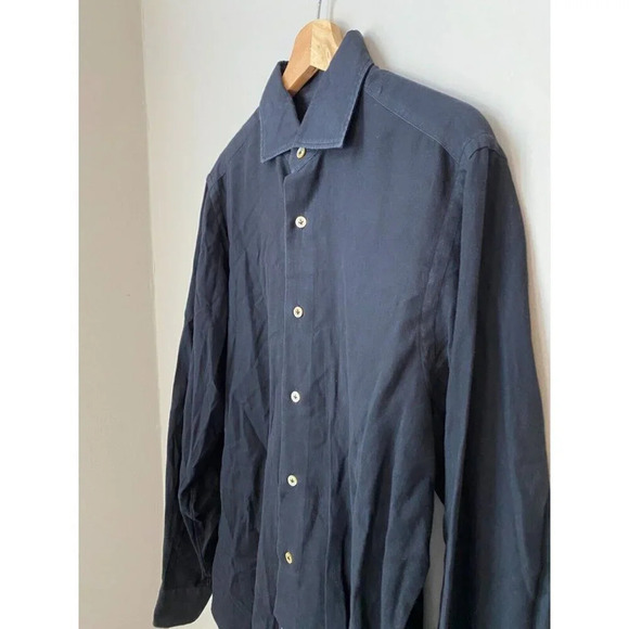 Giannetto Portofino Men's Lightweight Black Button Down, Size: M - Made in Italy - Picture 9 of 16